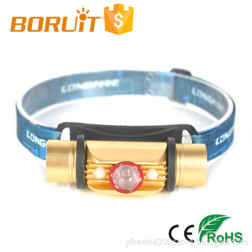 Boruit High Quality Cree Q5 Rechargeable led Headlamp Wrist Lamp USB Charging Port